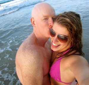 Ken and friend on beach