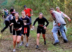 Zombies attack runners Zombies attack runners